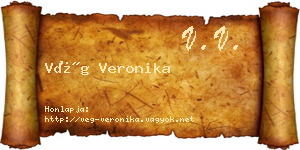 Vég Veronika névjegykártya